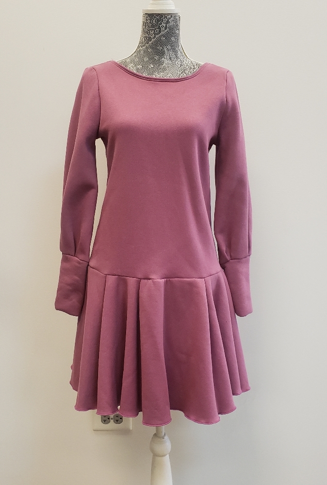 FUSHIA SPORTY STYLE TUNIC DRESS